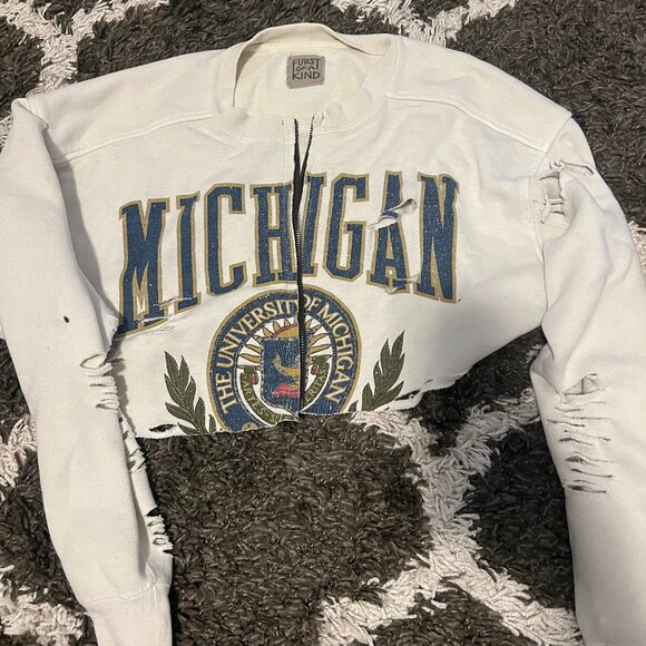 LF Cropped Michigan Sweatshirt - Picture 1 of 2